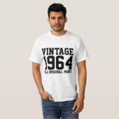 T-shirts d'anniversaire VINTAGES 1964 (Devant entier)