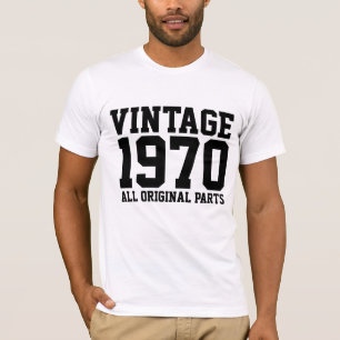 T-shirts d'anniversaire VINTAGES 1970