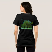 T-shirts d'arbre avec Lune et Étoiles (Verso intégral)