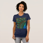T-shirts d'art de paon (Devant entier)