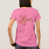 T-shirts d'Art Inspirationnel Love Pink (Dos)