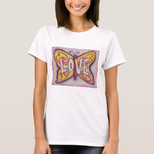 T-shirts d'art personnalisés pour papillon rose-mo