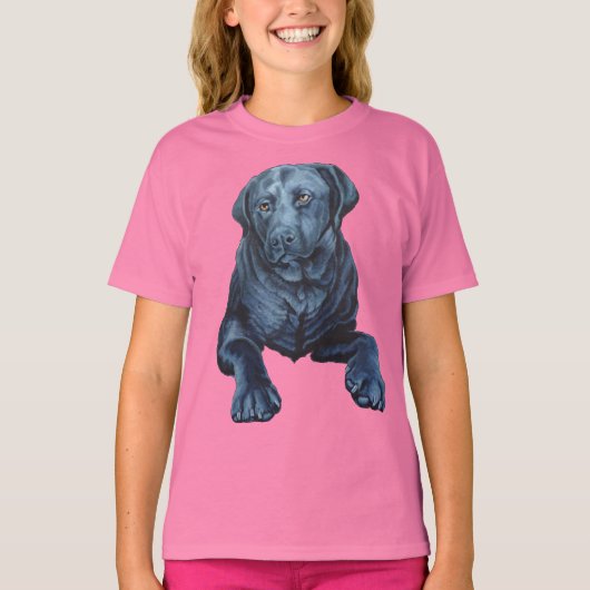 T-shirts d'art pour chiens bleus pour filles de la (Devant)