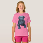 T-shirts d'art pour chiens bleus pour filles de la (Devant entier)