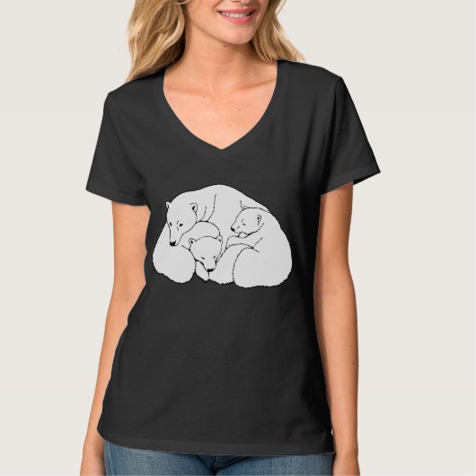 T-shirts d'art pour femmes de l'ours polaire, T-sh (Devant)