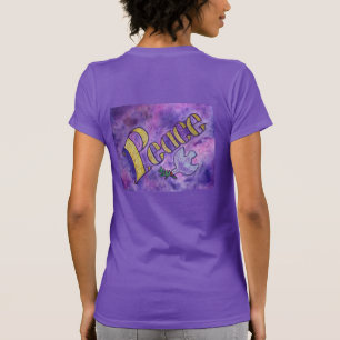T-shirts d'art Word Inspirational de Peace Dove