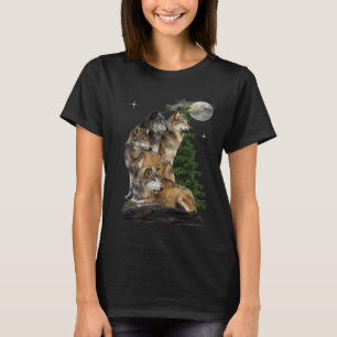 T-shirts d'artt de loup