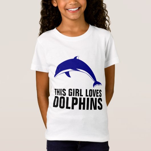 T-shirts dauphin pour filles (Devant)