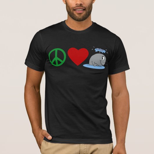 T-shirts de baleines d'amour de paix, tasses de (Devant)