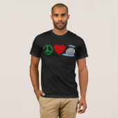 T-shirts de baleines d'amour de paix, tasses de (Devant entier)