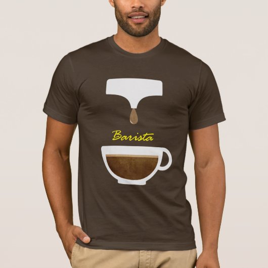 T-shirts de barman de café (Devant)