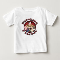 T-shirts de bébé de ferme d'amis de basse-cour