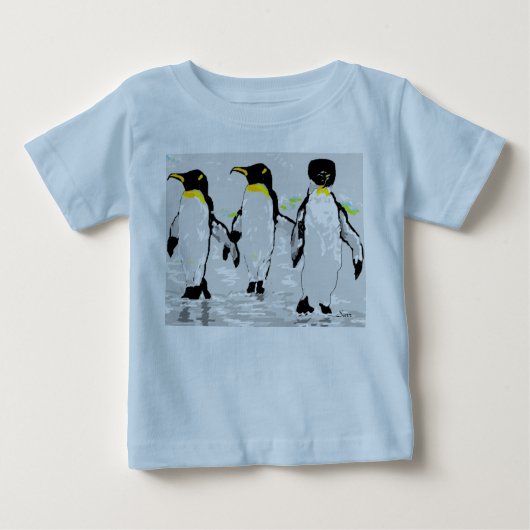 T-shirts de bébé pingouins (Devant)