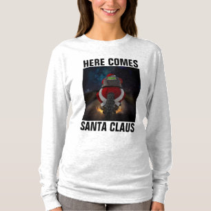 T-SHIRTS DE BIKER CHRISTMAS PÈRE NOËL SUR MOTOCYCL