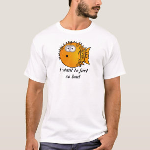 T-shirts de blowfish de bande dessinée.