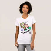 T-shirts de caricatures de Shopaholic EDS (Devant entier)