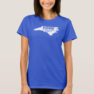 T-shirts de Caroline du Nord, maison loin de l'Éta