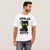 T-shirts de CAT de NINJA KITTY (Devant entier)