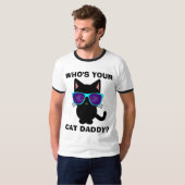 T-shirts de chats amusants, CAT DADDY (Devant entier)