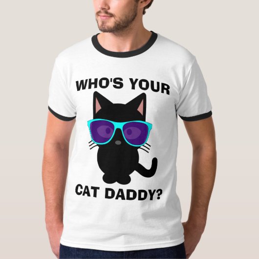 T-shirts de chats amusants, CAT DADDY (Devant)
