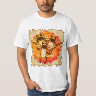 T-shirts de chats siamois volants