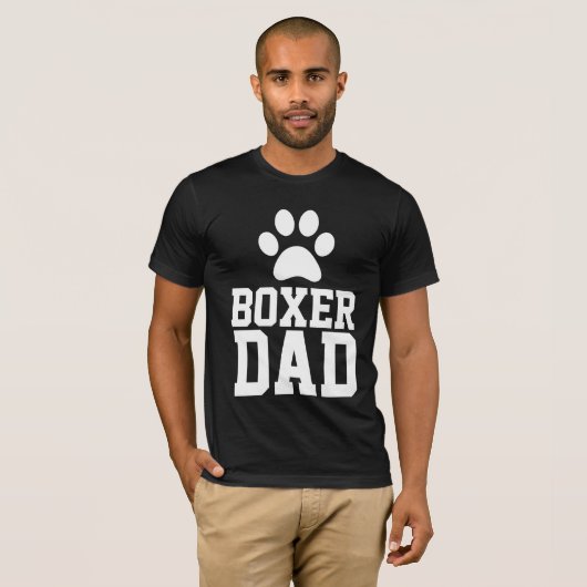 T-SHIRTS DE CHIEN BOXER CHIEN DAD (Devant entier)