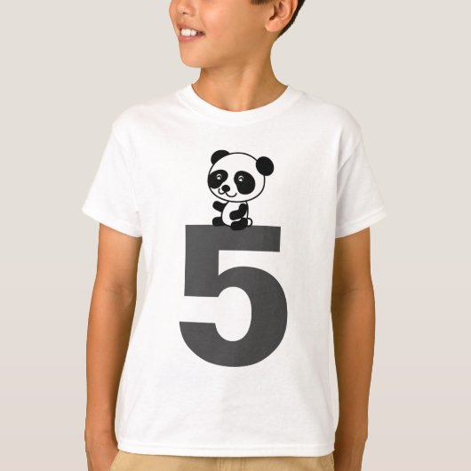 T-shirts DE CINQ ANS DE PANDA (Devant)