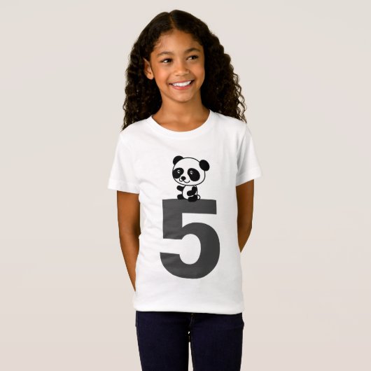 T-shirts DE CINQ ANS DE PANDA (Devant entier)