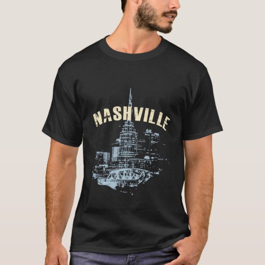 T-shirts de conception de la ville musicale de Nas (Devant)