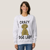 T-SHIRTS DE DAME DE CHIENS CRAZY (Devant entier)