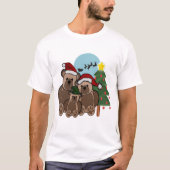 T-shirts de famille d'ours de nounours de Noël (Devant)