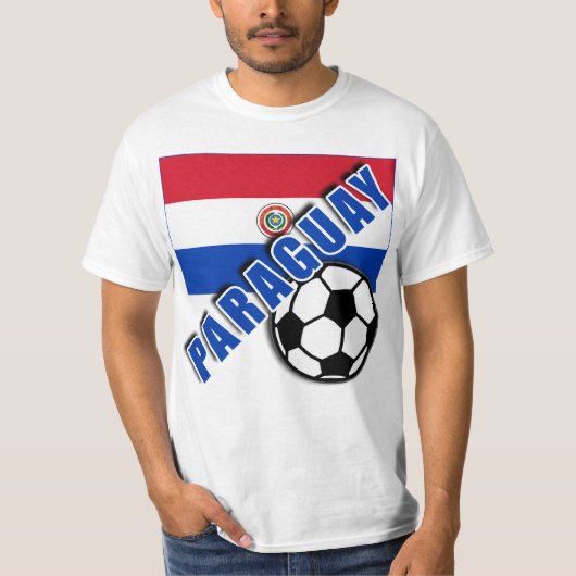 T-shirts de fan de foot du monde du PARAGUAY (Devant)