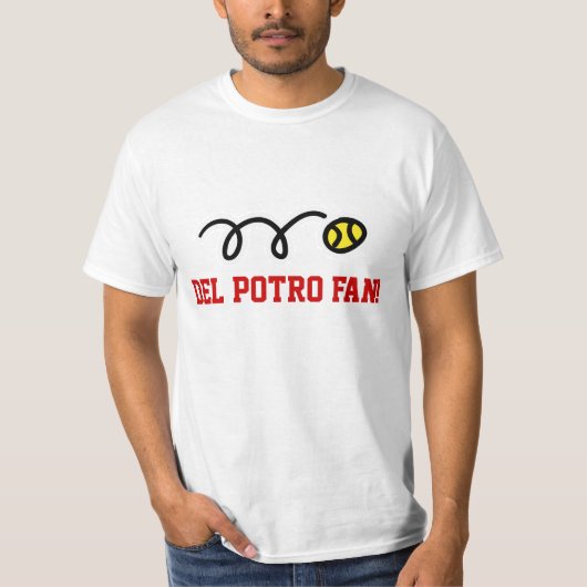 T-shirts de fan de tennis de Del Potro pour des (Devant)