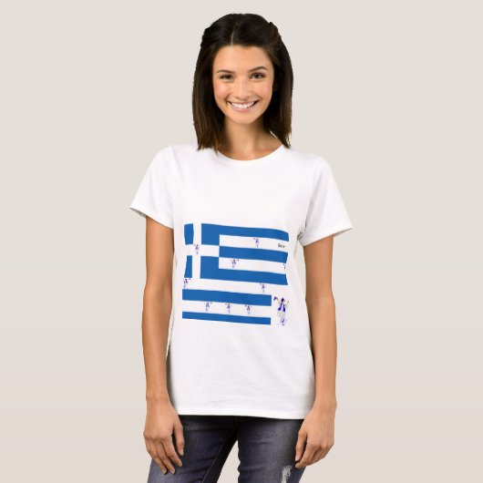 T-shirts de femme /Drapeau grec (Devant entier)