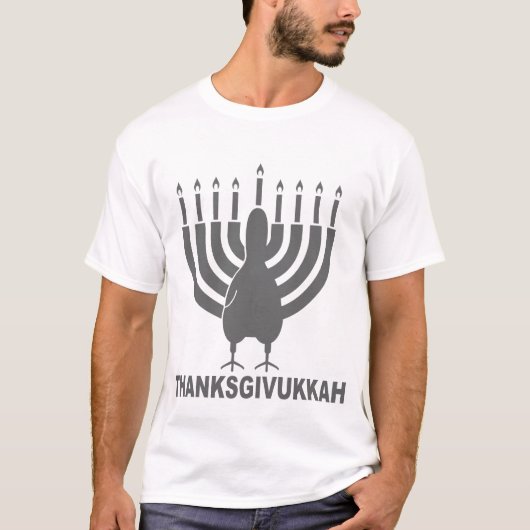 T-shirts de fête de "Thanksgivukkah" (Devant)