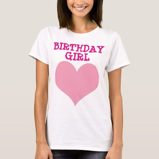 T-shirts de FILLE d'ANNIVERSAIRE (Devant)