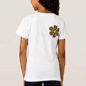 T-shirts de fille tropicale de pluie de fleurs (Dos)