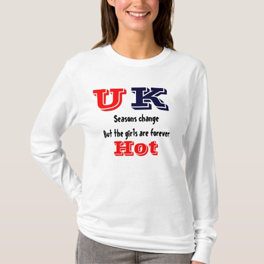 T-shirts de filles chaudes du Royaume-Uni (Devant)
