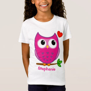 T-shirts de filles personnalisé par amour mignon