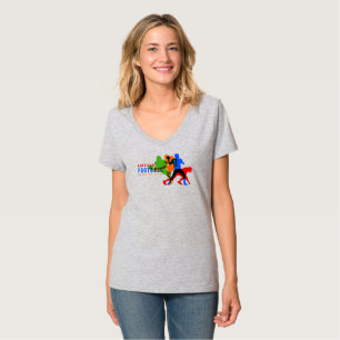 T-shirts de Football Cou-V féminin