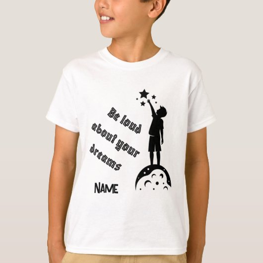 T-shirts de garçon avec Poursuivre le rêve (Devant)