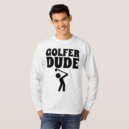 T-SHIRTS DE GOLF POUR HOMMES, GOLFER DUDE (Devant entier)