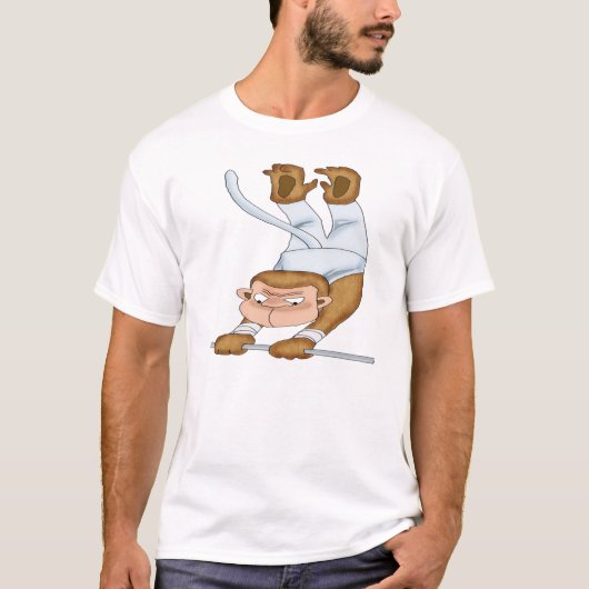 T-shirts de gymnaste de singe (Devant)