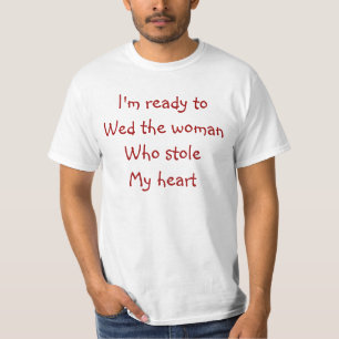 T-shirts de jour Valentines-proposition mariage