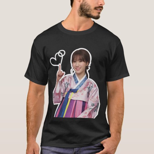 t-shirts de la corée sud Hanbok Heart Gesture (Devant)