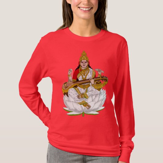 T-Shirts de la déesse Saraswati (Devant)