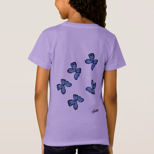 T-shirts de la fille : L'amour d'un papillon (Dos)