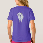 T-shirts de la fillette Pom-Pom-Pom de Poméranie B (Dos)