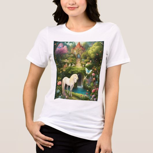 T-shirts de la forêt Unicorne enchantée (Recto)