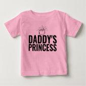 T-SHIRTS DE LA PRINCESSE ROSE DE BÉBÉ FILLE DADDY (Devant)